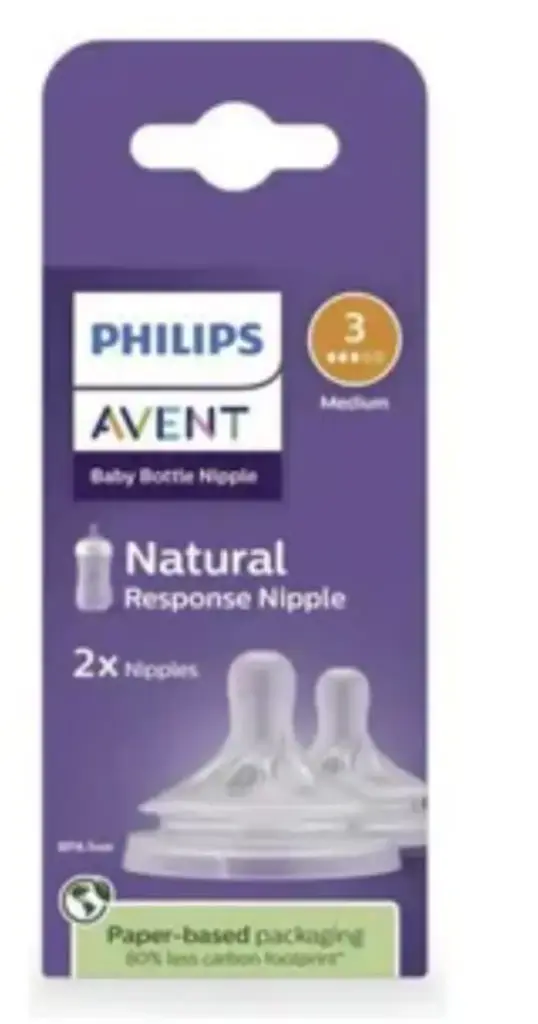 CHUPO REPUESTO AVENT NATURAL X 2 SCY 963/02 MEDIO 3 GOTAS