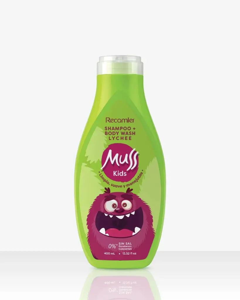 SHAMPOO MUSS KIDS + BODY WASH LYCHE 400 ML