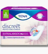 PROTECTORES TENA DISCREET EXTRALARGOS 15 UNID