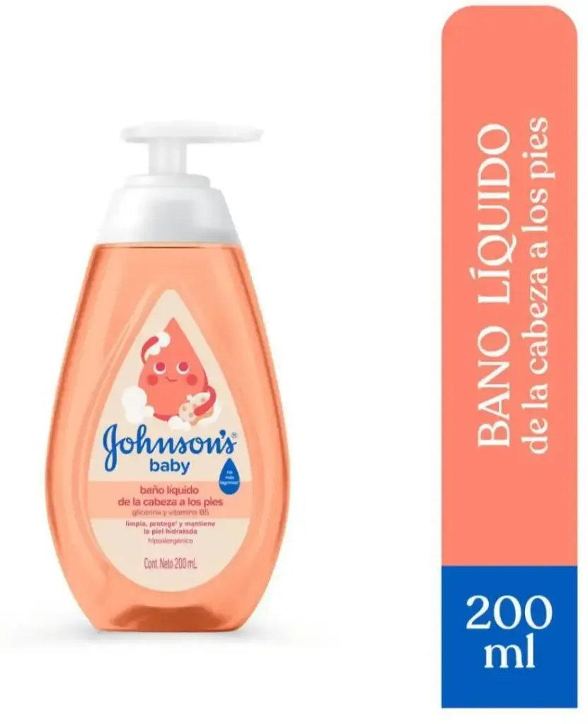 BAÑO LIQUIDO JOHNSON X200 ML GLICERINA DE LA CABEZA A PIES 