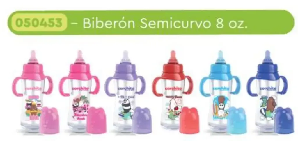 BIBERON 8 OZ CORCHITO FIGURA SEMICURVO 0453