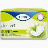 TOALLAS TENA DISCREET SUPER 10 UND