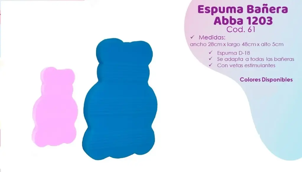 ESPUMA PARA BAÑERA ABBA 1203 azul