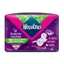 TOALLAS HIGIENICAS NOSOTRAS BUENAS NOCHES 10 UND