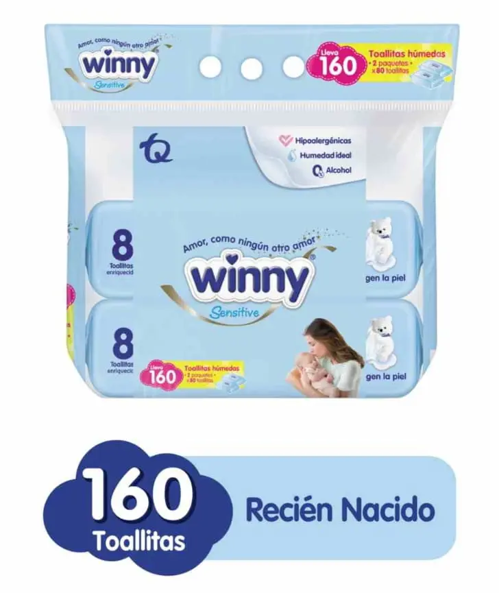 TOALLITAS WINNY X160 UND SENSITIVE TAPA
