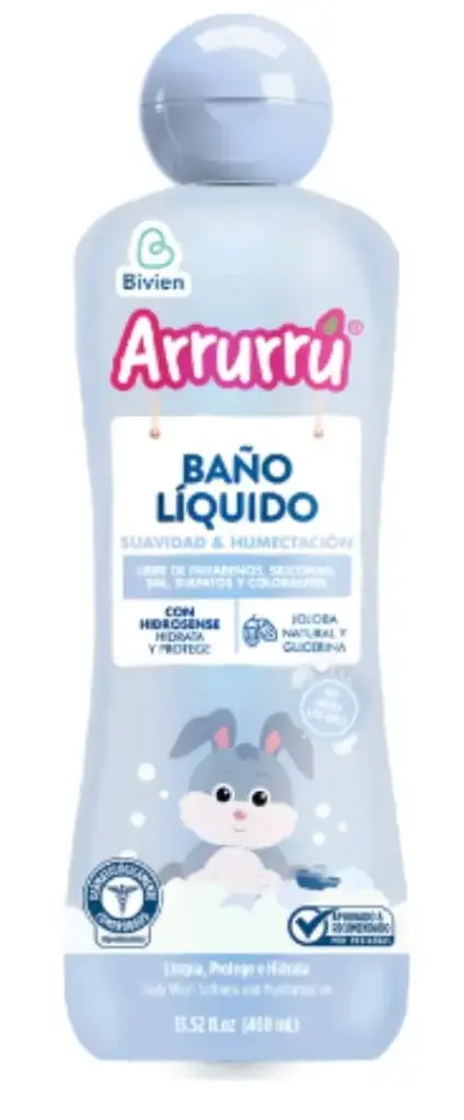 BAÑO LIQUIDO ARRURRU X400 ML SUAVIDAD Y HUMECTACION 