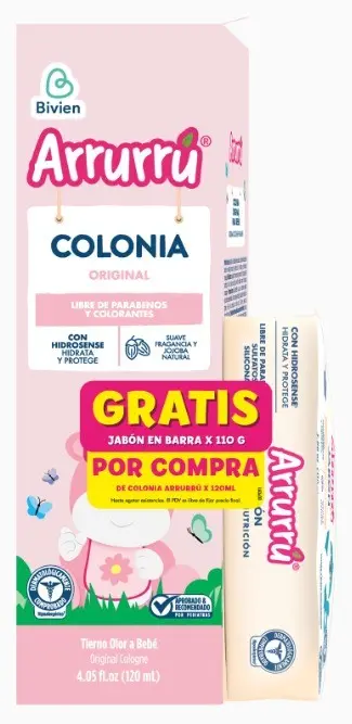 COLONIA ARRURRU X120 ML ROSADA +JABON AVENA