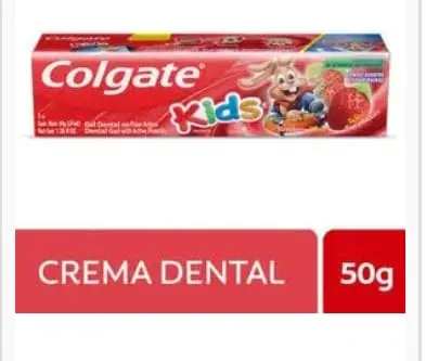 CREMA DENTAL CON FLUOR COLGATE KIDS X50 ML 6 + 