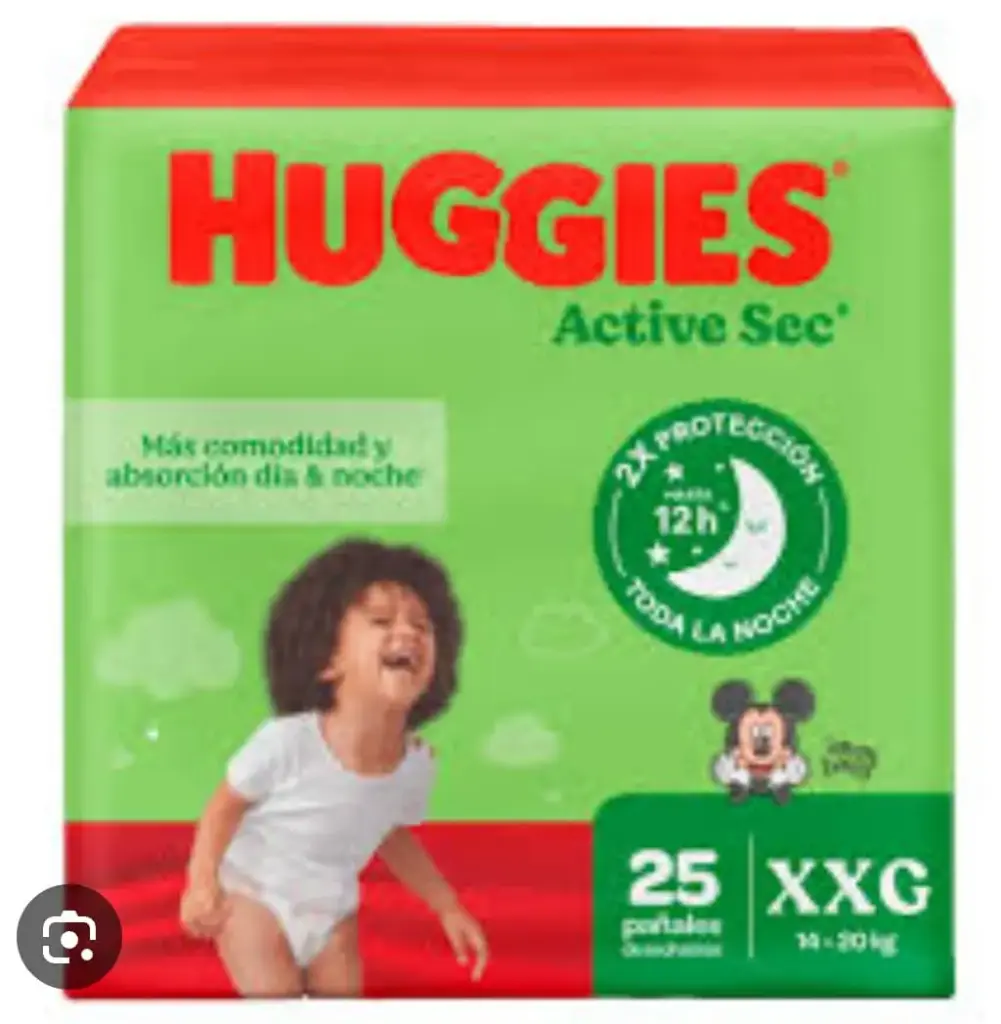 HUGGIES ACTIVE SEC 5X25 UND
