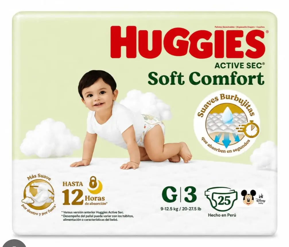 HUGGIES ACTIVE SEC 3X25 UND