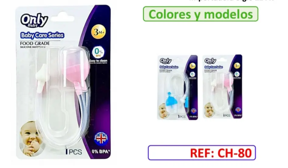 ASPIRADOR NASAL MANGUERA ONLY BABY BL 2306 16 / CH-80