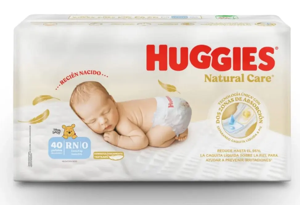 HUGGIES NATURAL CARE 0/RN X40 UNID