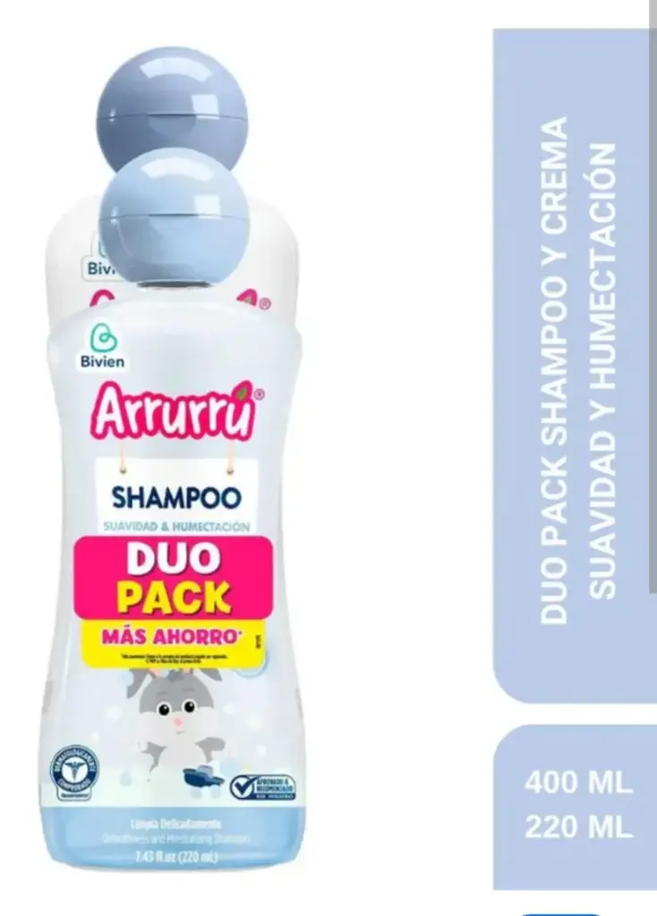CREMA ARRURRU 400 SUAVIDAD HUMECTACION + SHAMPOO SUAV X 220