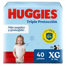 HUGGIES TRIPLE PROTECT 4X40 UND