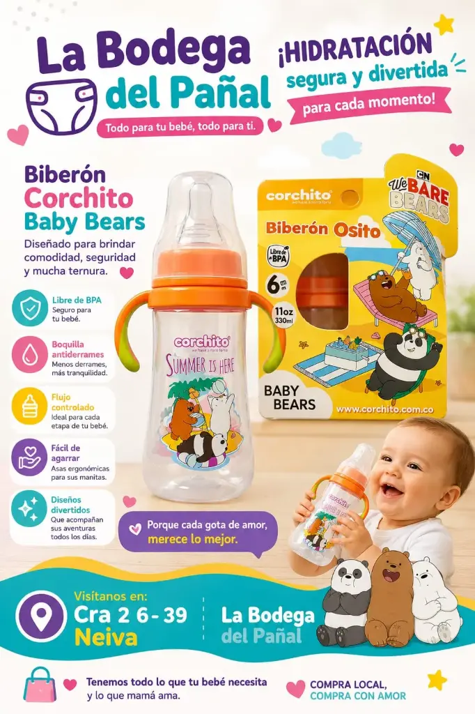 BIBERON 14 OZ CORCHITO OSITO 271047 NIÑO