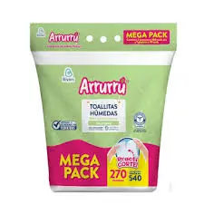 TOALLITAS ARRURRU 270 UND ALOE VERA Y MANZANILLA  