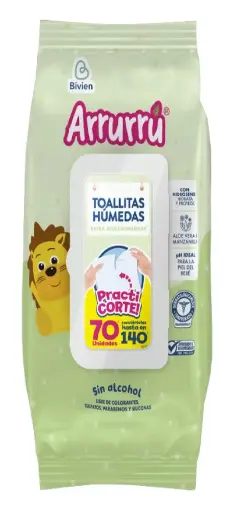 [2032] TOALLITAS ARRURRU 70 UND ALOE VERA Y MANZANILLA 