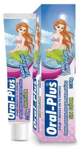 [1054] CREMA DENTAL SIN FLUOR ORAL PLUS X 30 CAJA NIÑA 