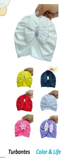 [1404] GORRO TURBANTE NIÑA COLORES CL 255