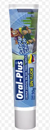 [1053] CREMA DENTAL SIN FLUOR ORAL PLUS X 30 CAJA NIÑO 