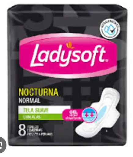 [18261] TOALLAS HIGIENICAS LADYSOFT NOCTURNA TELA ALAS 8 UND 