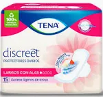 [1739] PROTECTORES TENA DISCREET LARGO ALAS 15UND