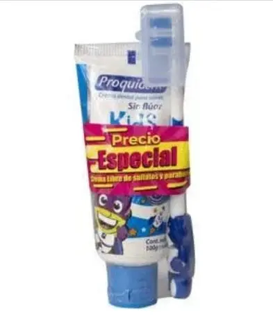 [2663] CREMA DENTAL SIN FLUOR PROQUIDENT KIDS 100 GR SIN + CEP AZUL