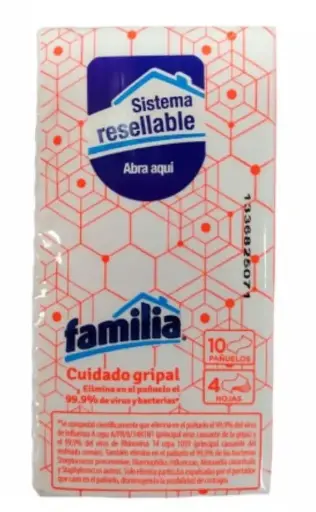 [25971] PAÑUELO FACIAL FAMILIA BOLSILLOX 10 UN
