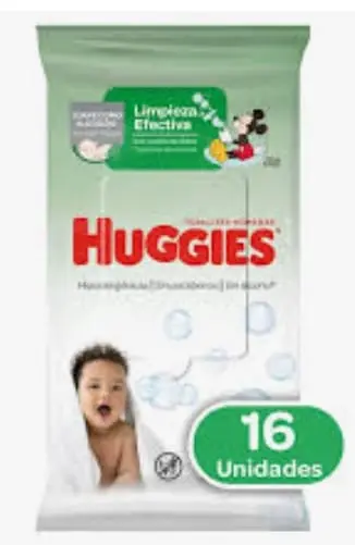 [801387] TOALLITAS HUMEDAS HUGGIES LIMPIEZA EFECTIVA 16 UND