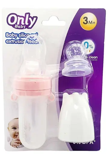 [TZ111] BIBERON CUCHARA Y FRUTA SILICONADO ONLY BABY TZ-111