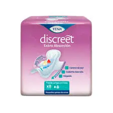 [7060495] TOALLAS TENA DISCREET EXTRA ABSORCION 8 UN